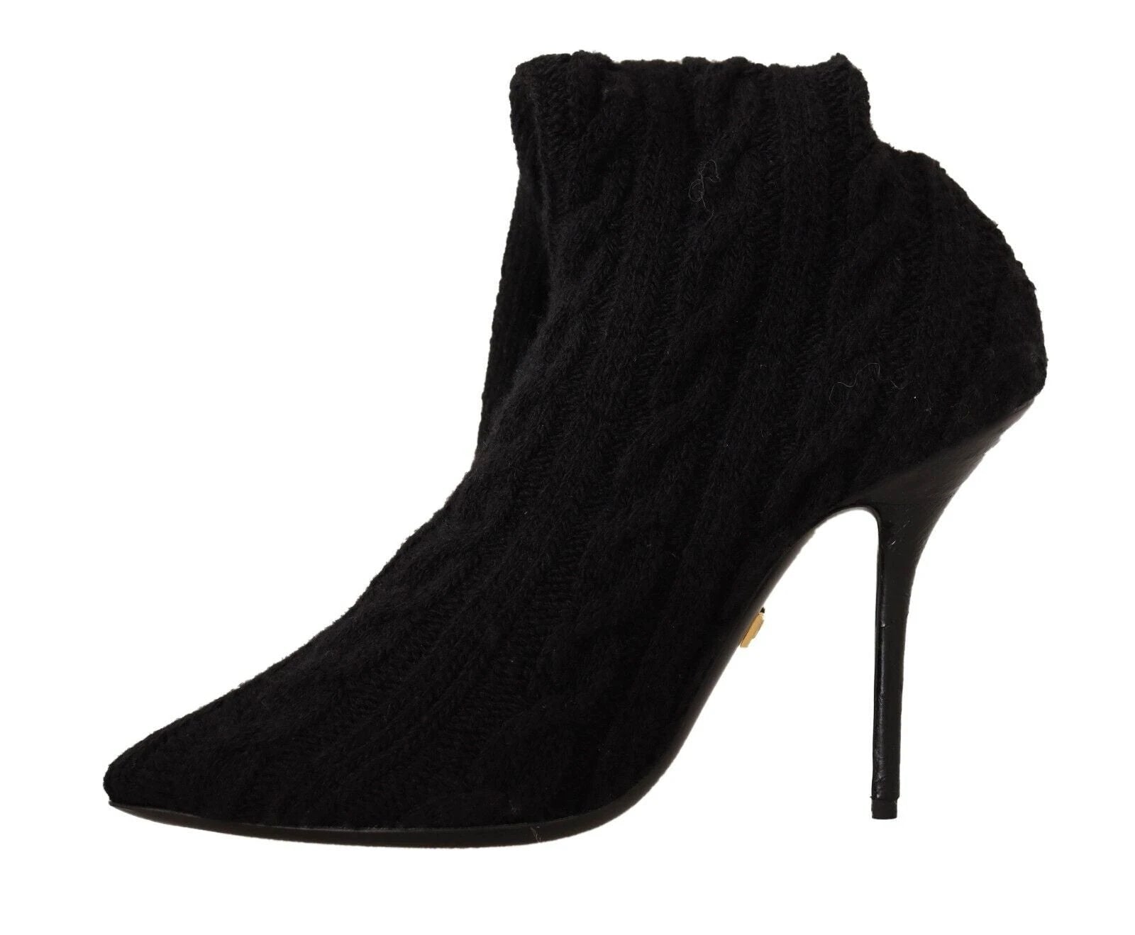 Dolce & Gabbana Black Stretch Socks Knee High Booties Shoes by Dolce & Gabbana
