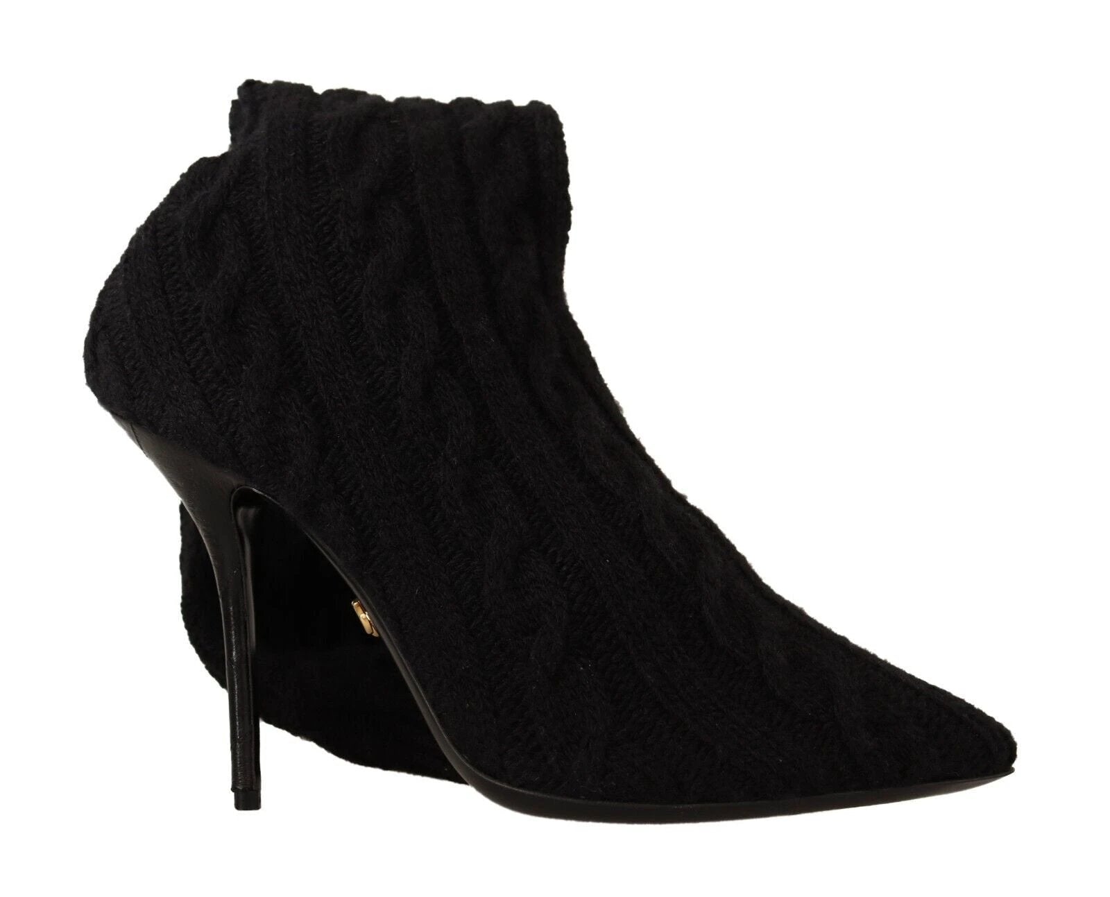 Dolce & Gabbana Black Stretch Socks Knee High Booties Shoes by Dolce & Gabbana