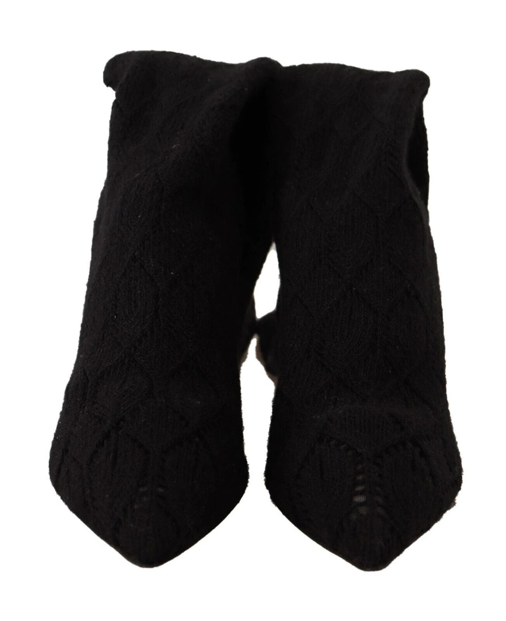 Dolce & Gabbana Black Stretch Socks Knee High Booties Shoes by Dolce & Gabbana