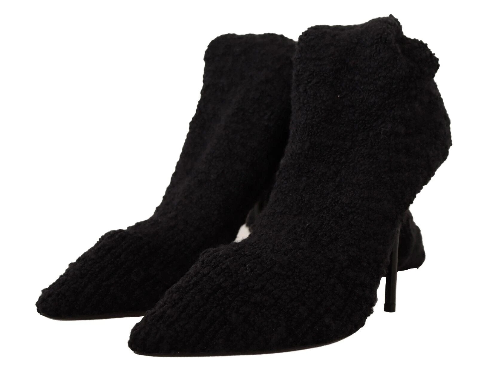 Dolce & Gabbana Black Stretch Socks Knee High Booties Shoes by Dolce & Gabbana