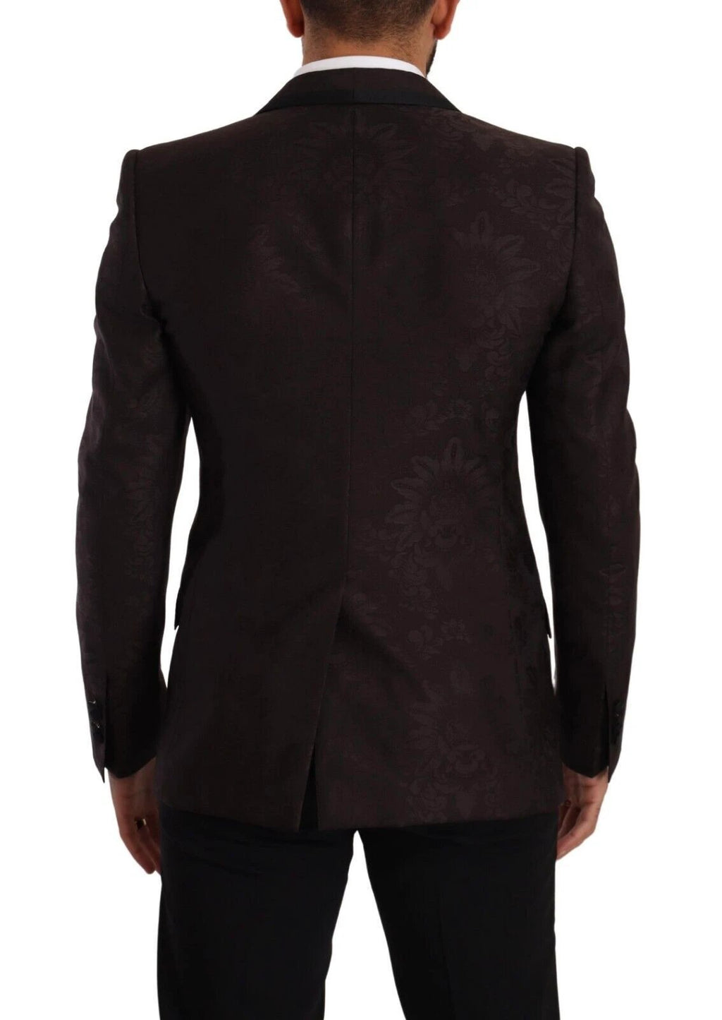 Dolce & Gabbana Purple Jacquard Single Breasted SICILIA Blazer by Dolce & Gabbana