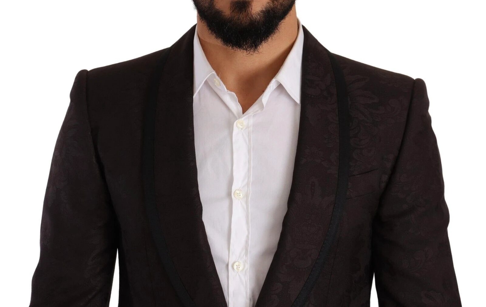 Dolce & Gabbana Purple Jacquard Single Breasted SICILIA Blazer by Dolce & Gabbana