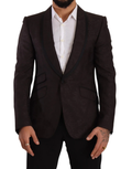 Dolce & Gabbana Purple Jacquard Single Breasted SICILIA Blazer by Dolce & Gabbana