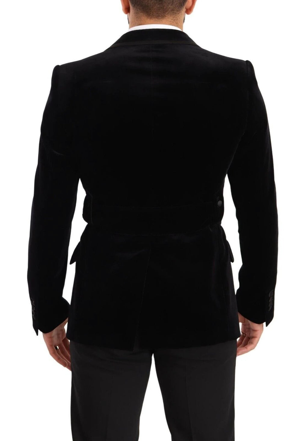 Dolce & Gabbana Black Velvet Single Breasted One Button Blazer by Dolce & Gabbana
