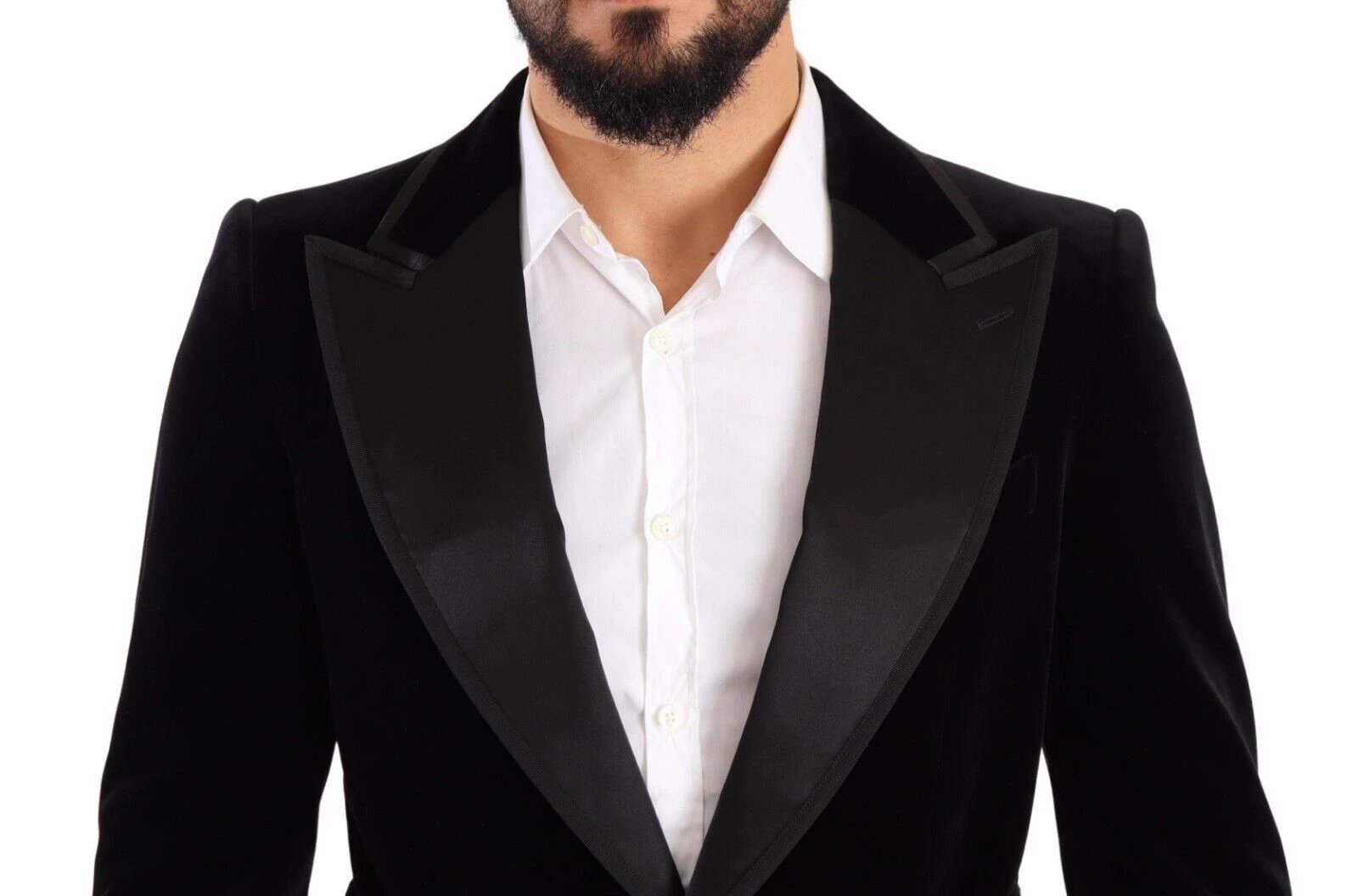 Dolce & Gabbana Black Velvet Single Breasted One Button Blazer by Dolce & Gabbana