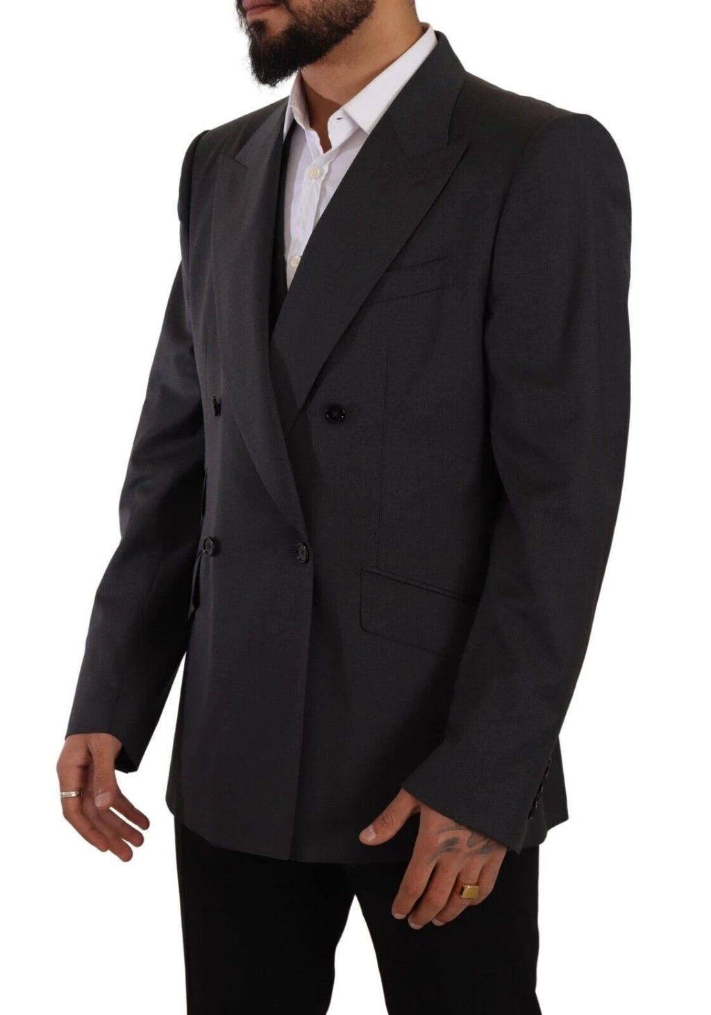 Dolce & Gabbana Gray Double Breasted 2 Piece SICILIA Blazer by Dolce & Gabbana