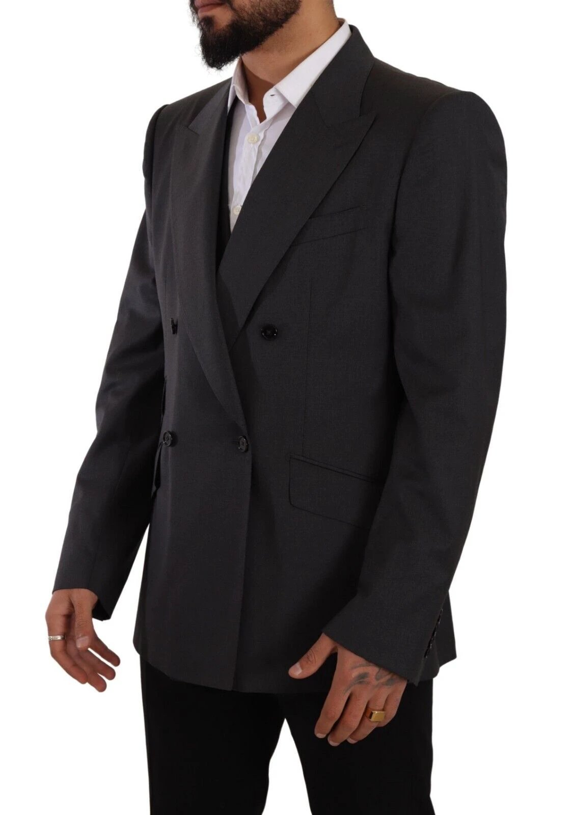 Dolce & Gabbana Gray Double Breasted 2 Piece SICILIA Blazer by Dolce & Gabbana