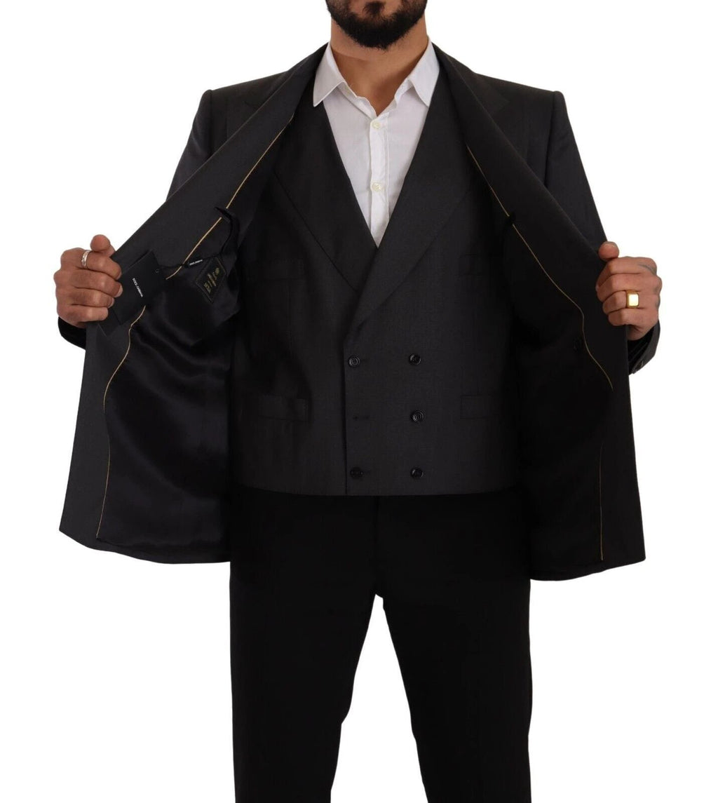 Dolce & Gabbana Gray Double Breasted 2 Piece SICILIA Blazer by Dolce & Gabbana