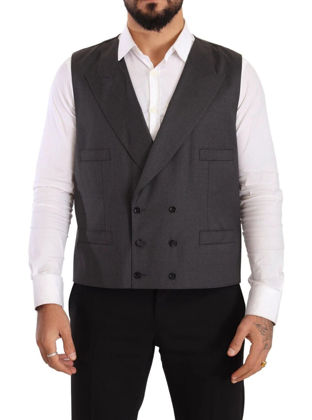 Dolce & Gabbana Gray Double Breasted 2 Piece SICILIA Blazer by Dolce & Gabbana