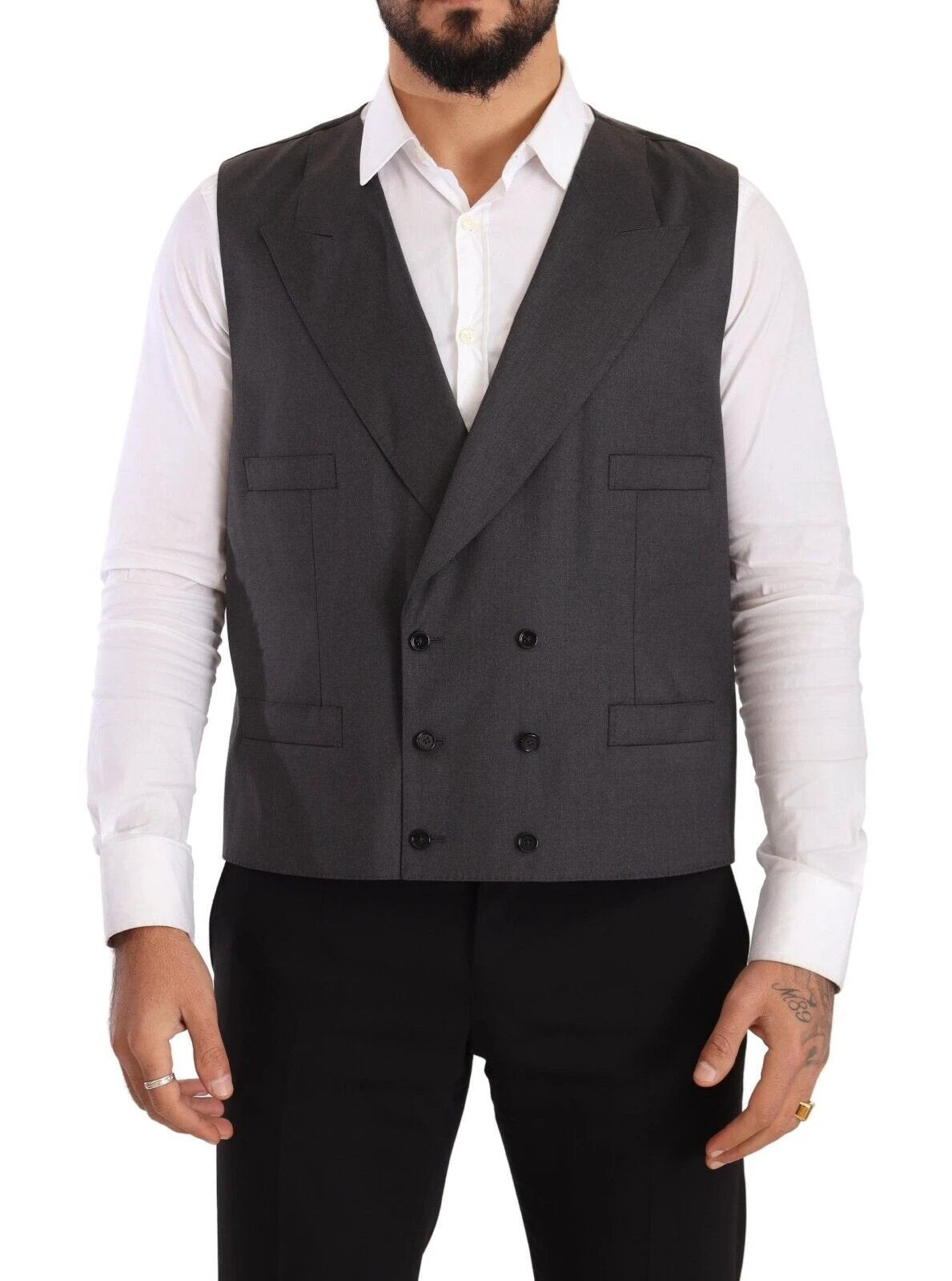 Dolce & Gabbana Gray Double Breasted 2 Piece SICILIA Blazer by Dolce & Gabbana