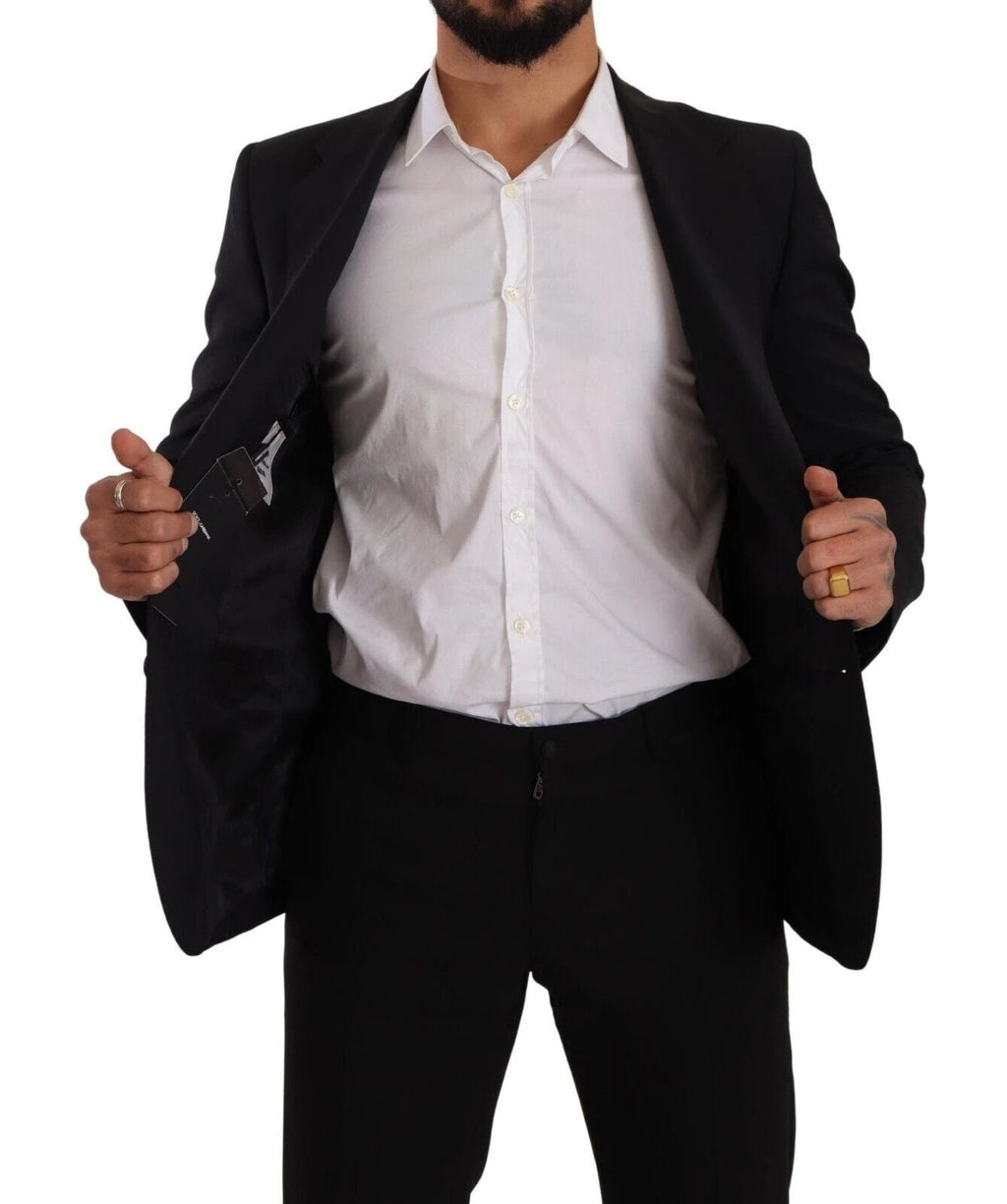Dolce & Gabbana Black Slim Fit Vest 2 Button MARTINI Blazer by Dolce & Gabbana