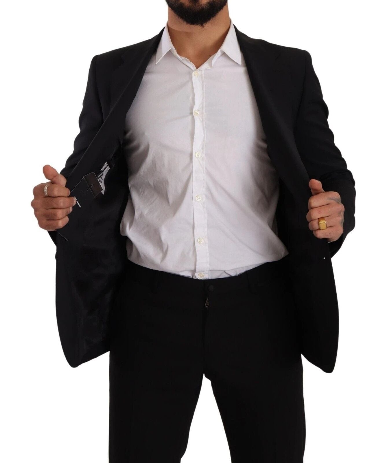 Dolce & Gabbana Black Slim Fit Vest 2 Button MARTINI Blazer by Dolce & Gabbana