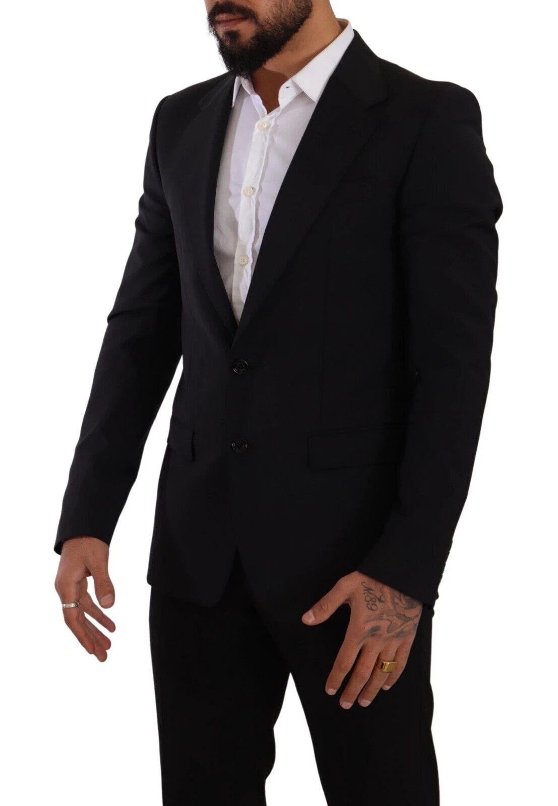 Dolce & Gabbana Black Slim Fit Vest 2 Button MARTINI Blazer by Dolce & Gabbana