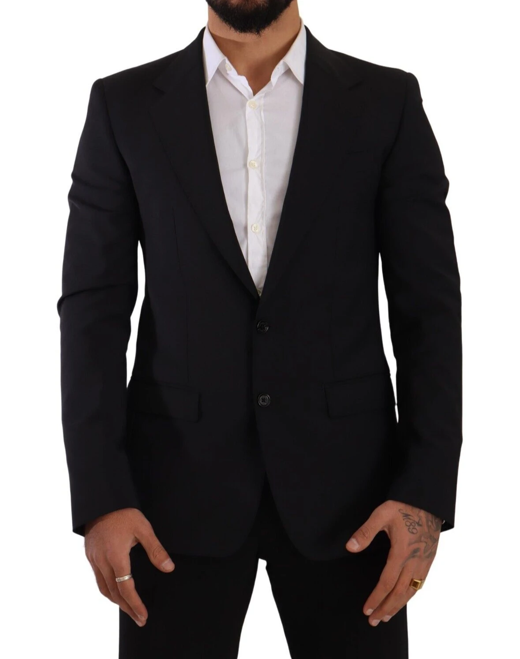 Dolce & Gabbana Black Slim Fit Vest 2 Button MARTINI Blazer by Dolce & Gabbana