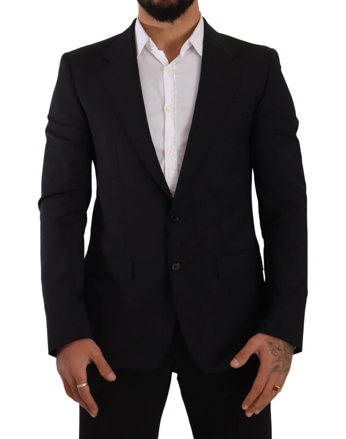 Dolce & Gabbana Black Slim Fit Vest 2 Button MARTINI Blazer by Dolce & Gabbana