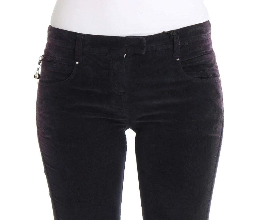 Costume National Purple Cropped Corduroys Jeans by Costume National