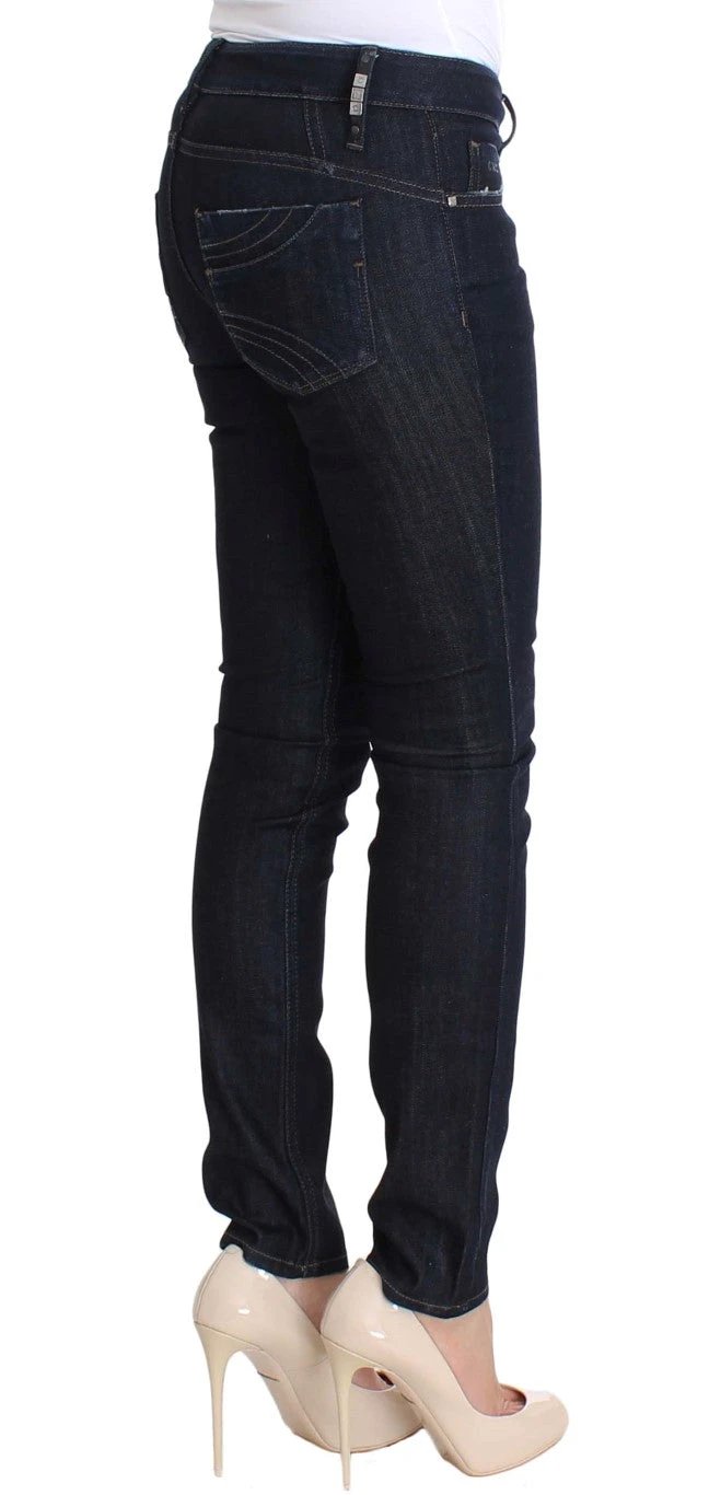 Costume National Blue Cotton Stretch Slim Fit Jeans by Costume National