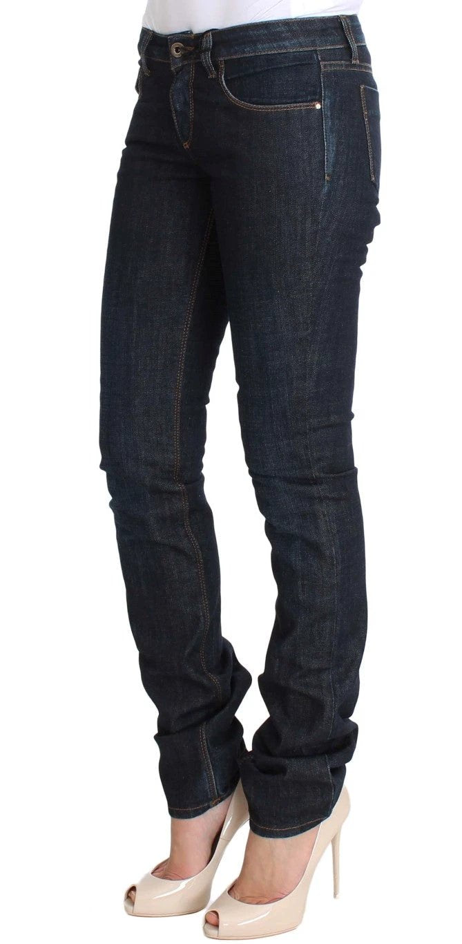Costume National Blue Cotton Stretch Slim Fit Jeans by Costume National