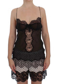 Dolce & Gabbana Black Silk Lace Babydoll Lingerie Top by Dolce & Gabbana