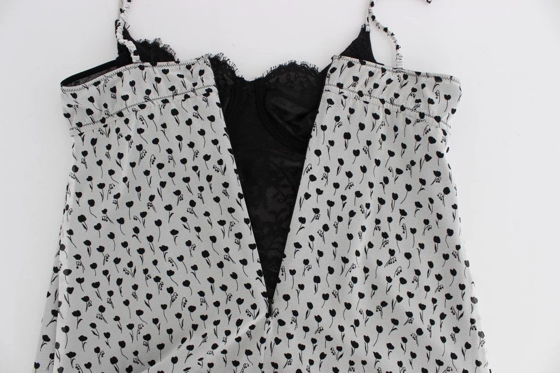 Dolce & Gabbana Black Silk Lace Babydoll Lingerie Top by Dolce & Gabbana