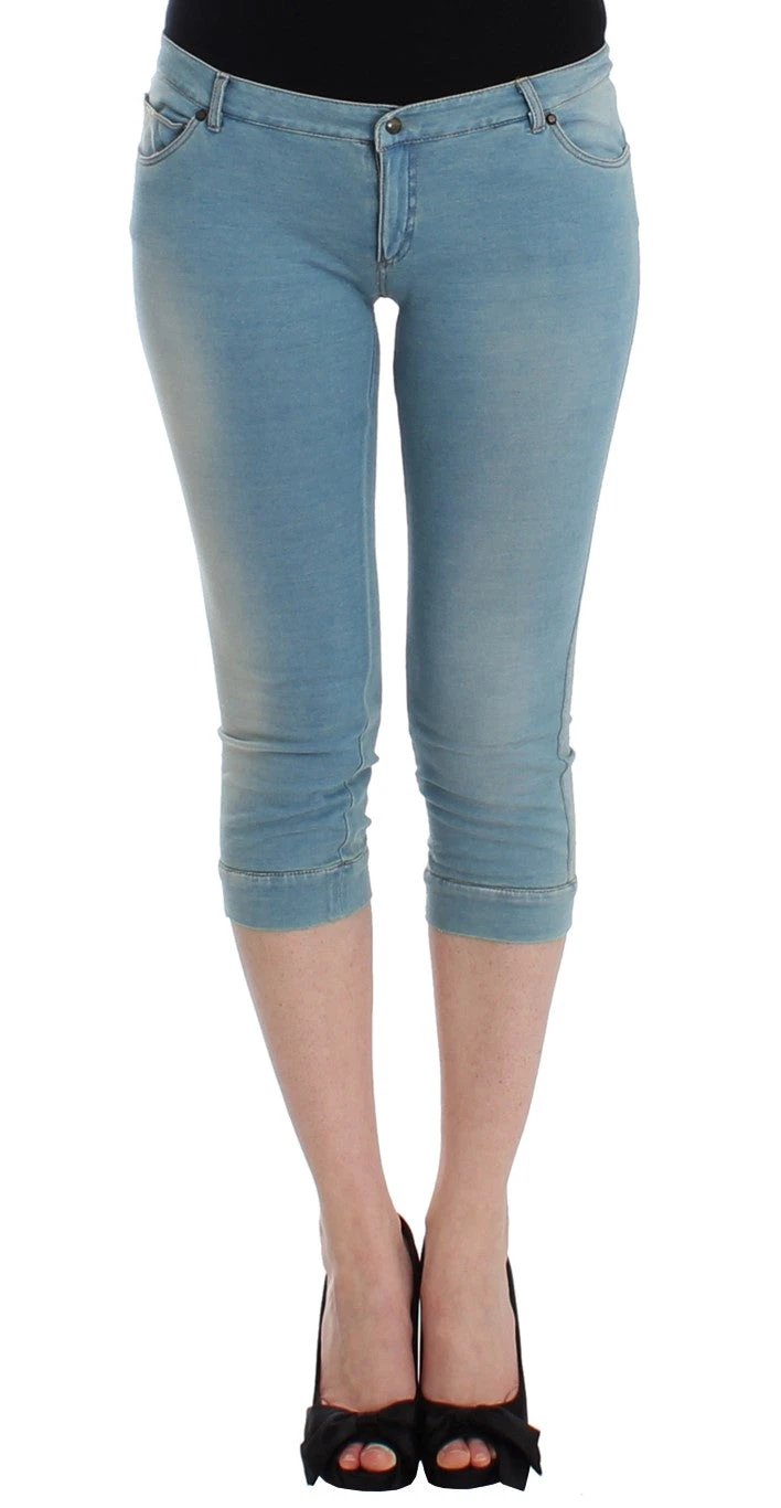 Ermanno Scervino Blue Capri Pants Cropped Jeans by Ermanno Scervino