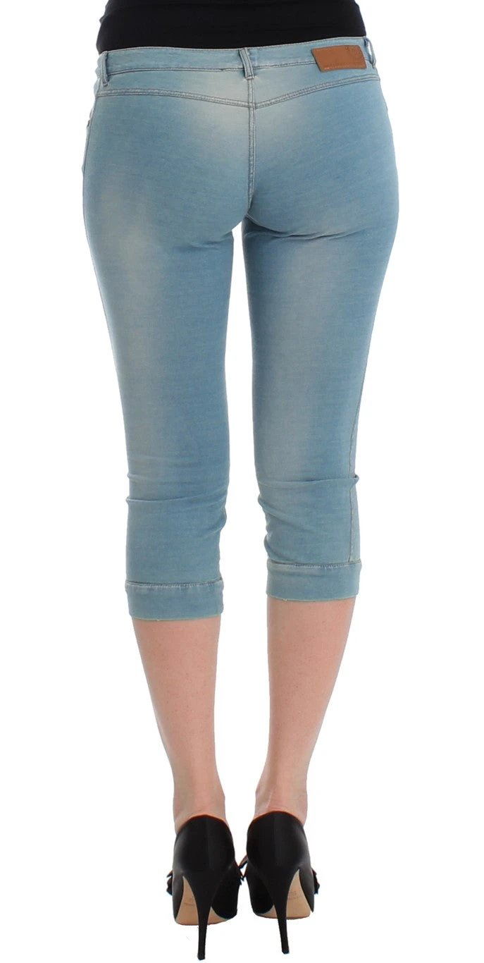 Ermanno Scervino Blue Capri Pants Cropped Jeans by Ermanno Scervino
