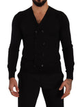 Dolce & Gabbana Black Cashmere Button Down Cardigan Sweater by Dolce & Gabbana
