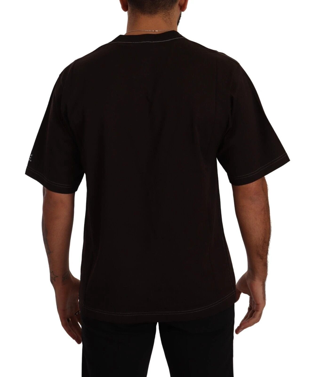 Dolce & Gabbana Bordeaux Cotton L-Amore Print Crewneck T-shirt by Dolce & Gabbana