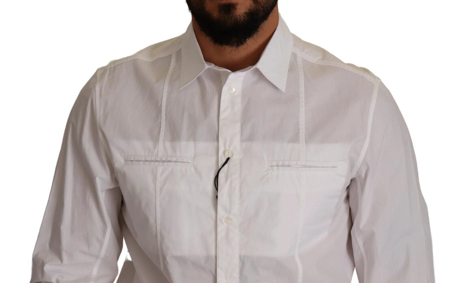 Dolce & Gabbana White Cotton Button Down Men Collared Shirt by Dolce & Gabbana