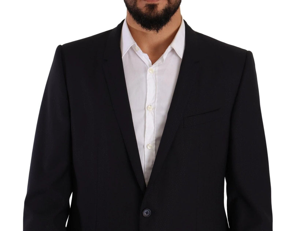 Dolce & Gabbana Blue GOLD Wool Single Breasted 2 Piece Suit by Dolce & Gabbana