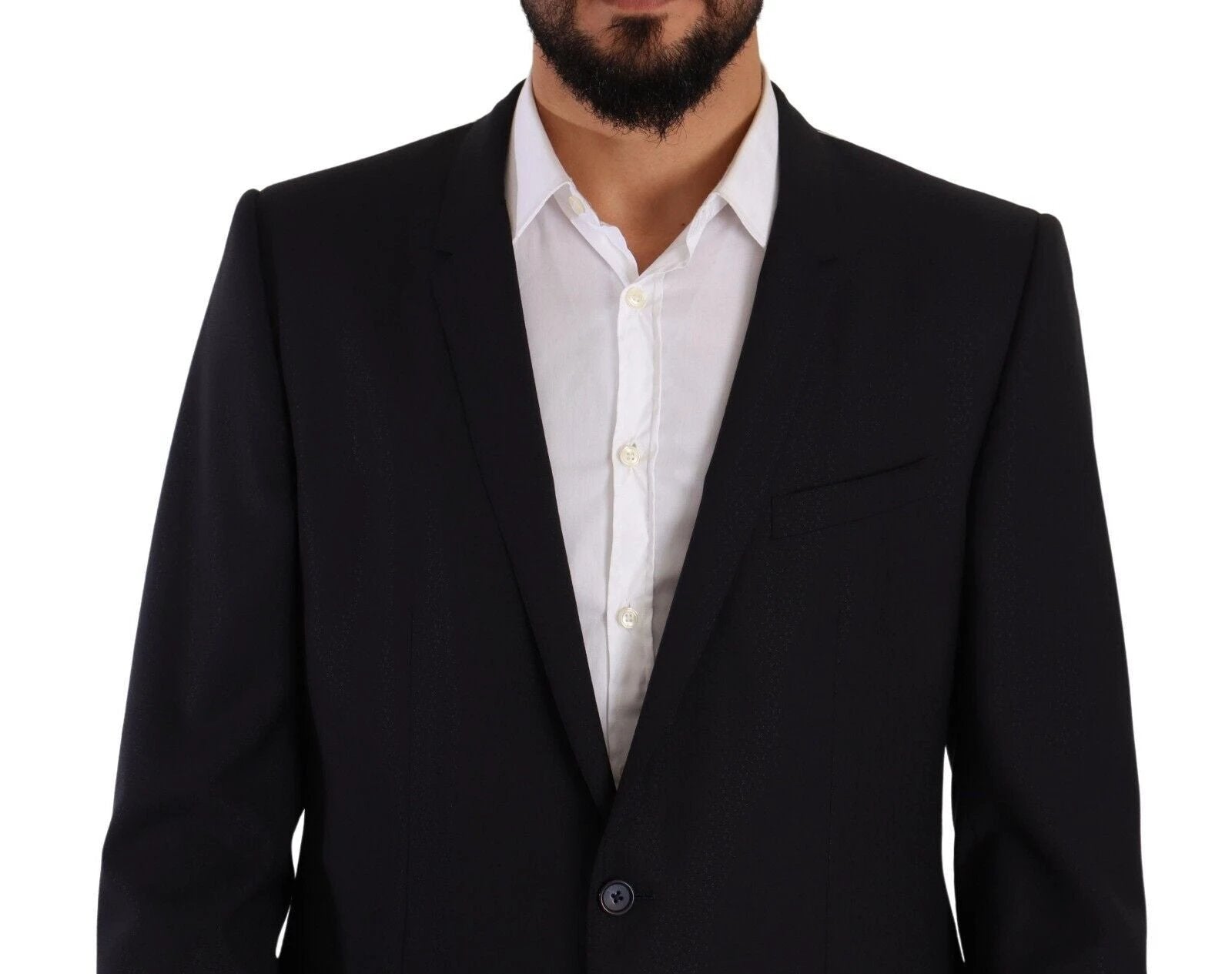 Dolce & Gabbana Blue GOLD Wool Single Breasted 2 Piece Suit by Dolce & Gabbana