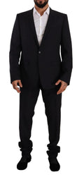 Dolce & Gabbana Blue GOLD Wool Single Breasted 2 Piece Suit by Dolce & Gabbana