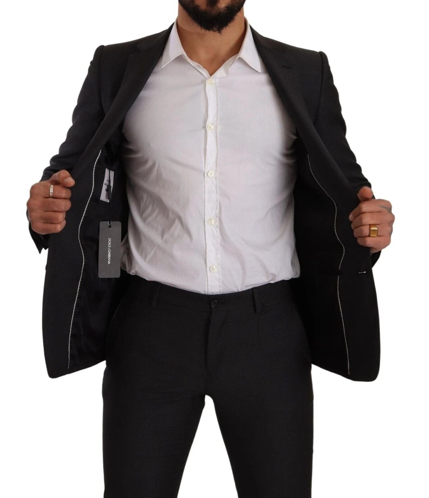 Dolce & Gabbana Black MARTINI Single Breasted 2 Piece Suit by Dolce & Gabbana