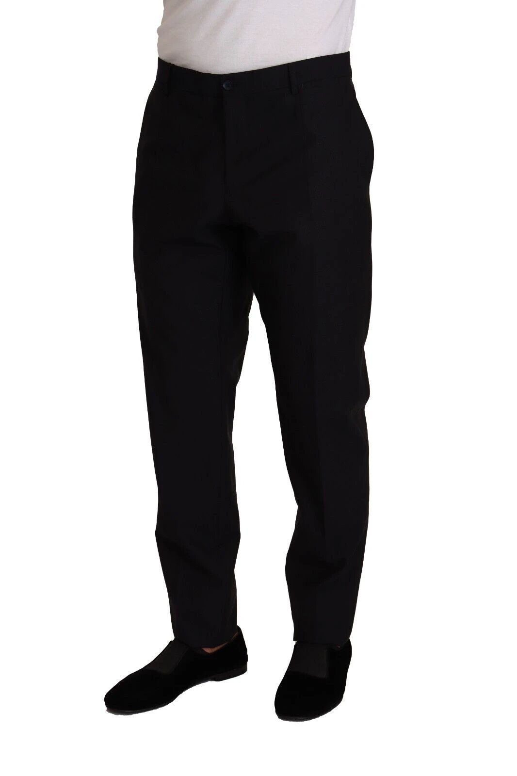 Dolce & Gabbana Blue Wool Silk Formal Trouser Dress Pants by Dolce & Gabbana