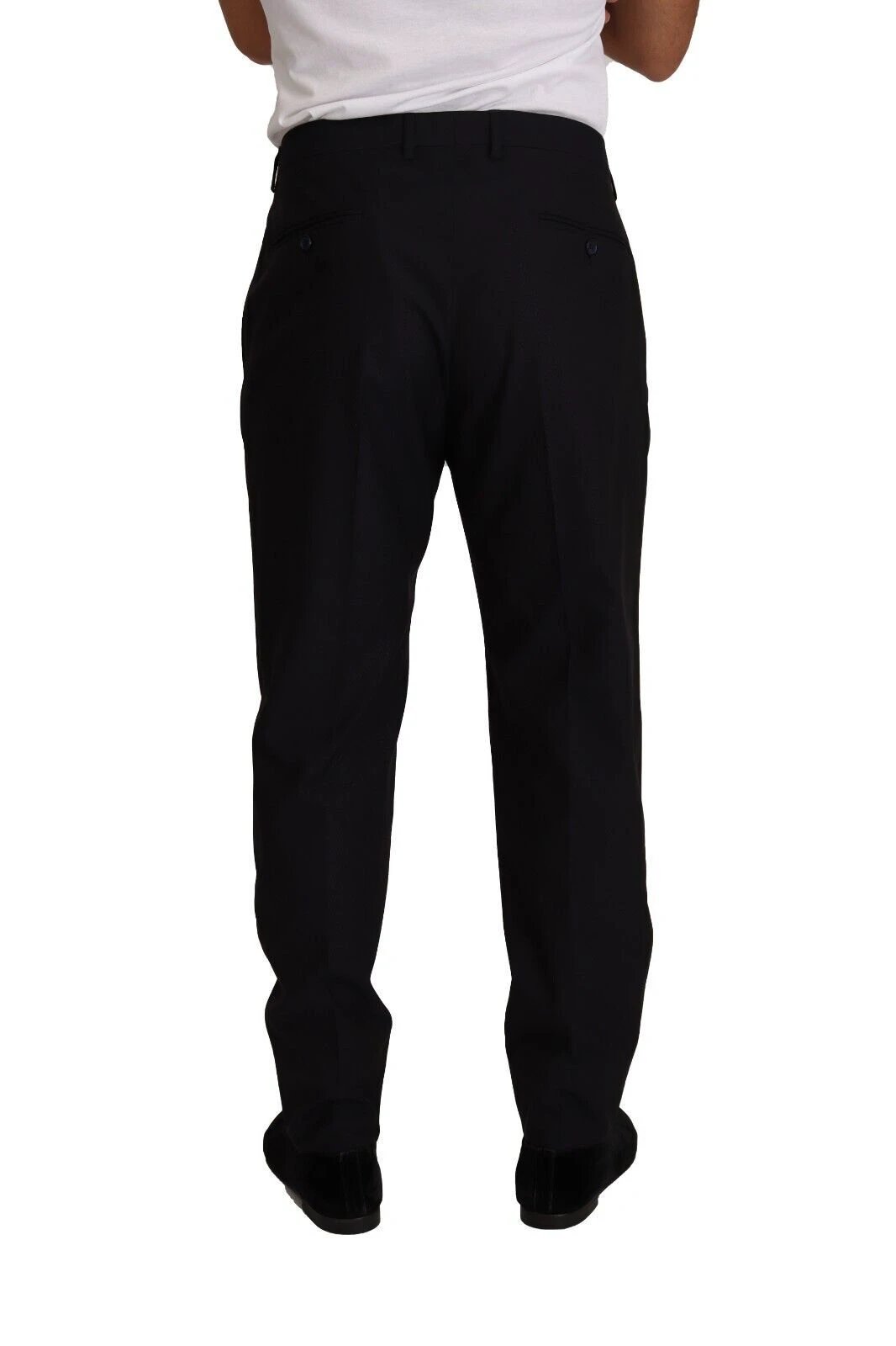 Dolce & Gabbana Blue Wool Silk Formal Trouser Dress Pants by Dolce & Gabbana