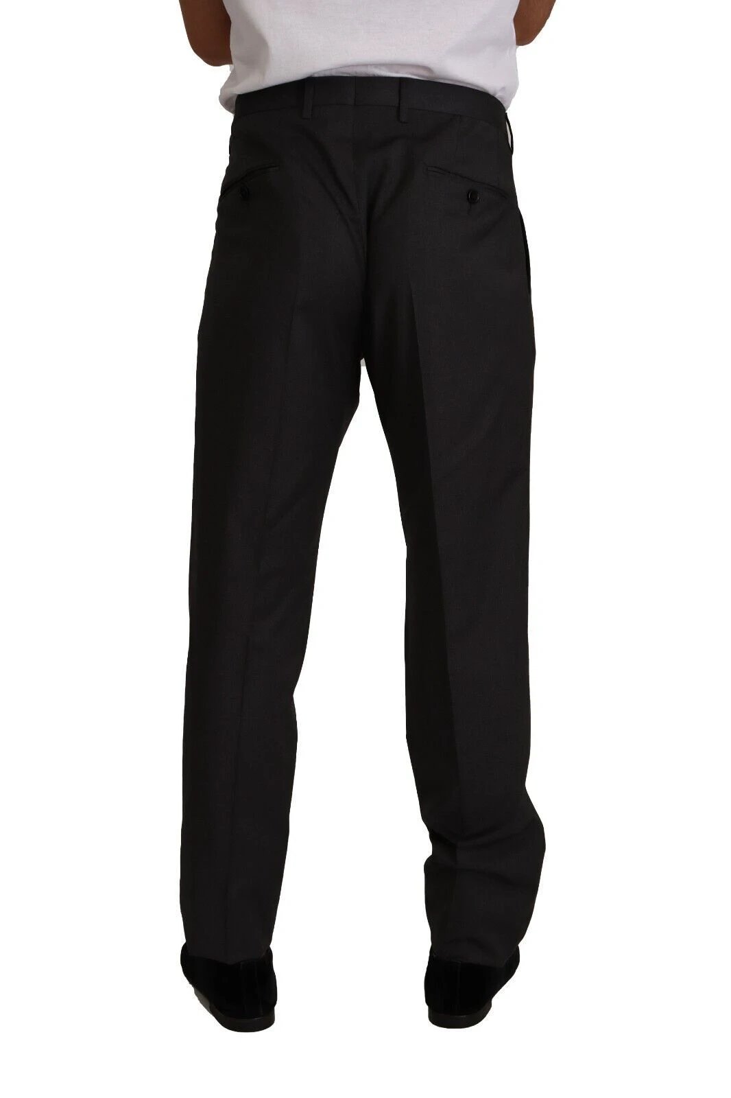 Dolce & Gabbana Gray Wool Formal Tuxedo Trouser Dress Pants by Dolce & Gabbana