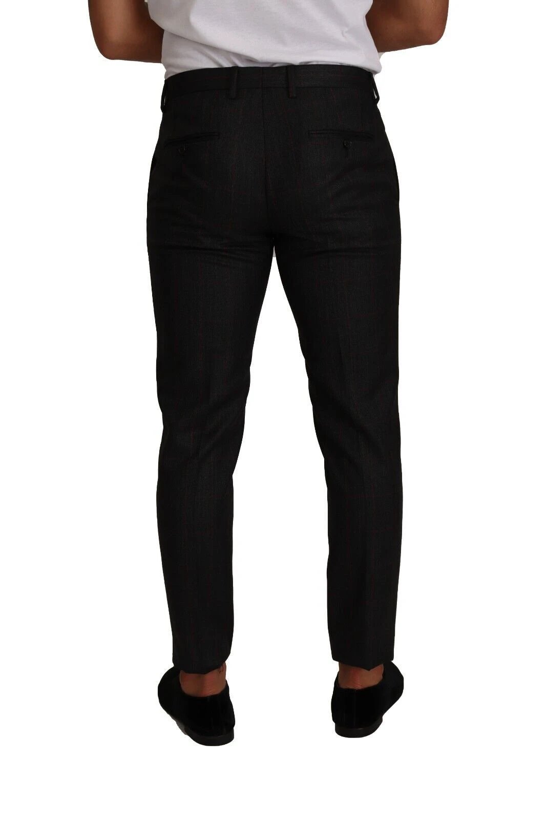 Dolce & Gabbana Gray Check Wool Formal Trouser Dress Pants by Dolce & Gabbana