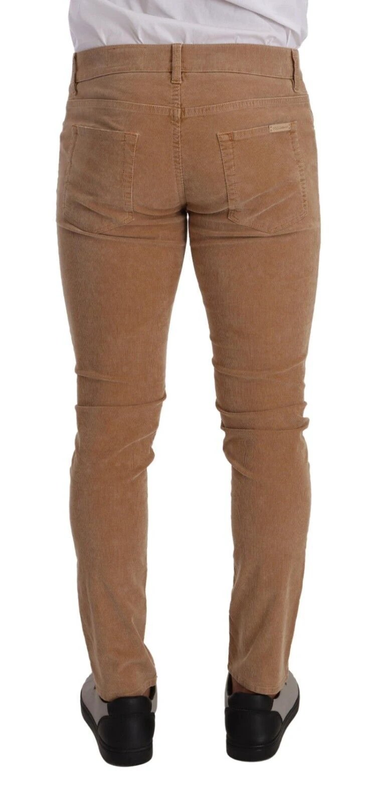 Dolce & Gabbana Brown Corduroy Cotton Skinny Slim Fit Jeans by Dolce & Gabbana