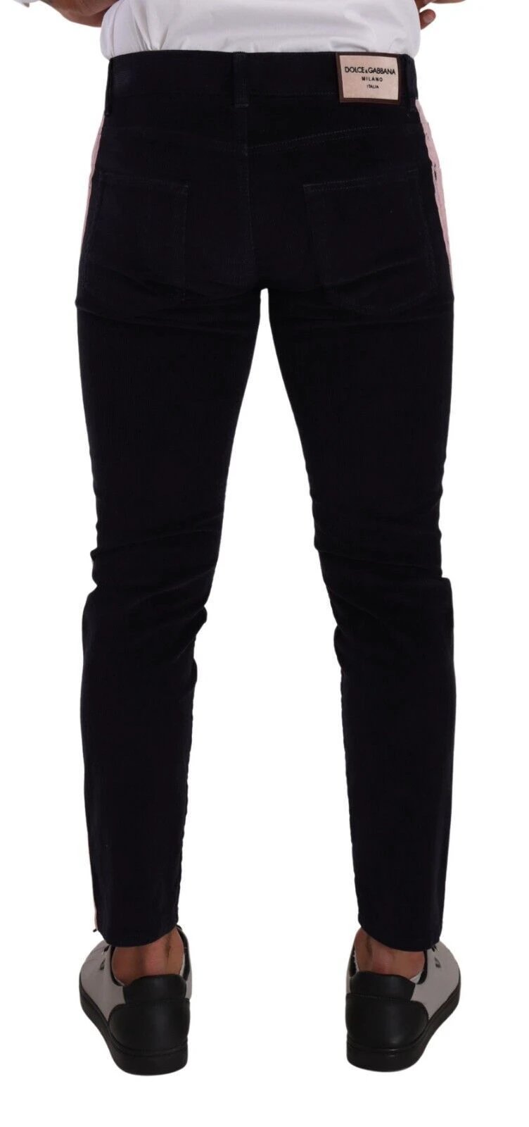 Dolce & Gabbana Blue Corduroy Cotton Stretch Skinny Jeans by Dolce & Gabbana