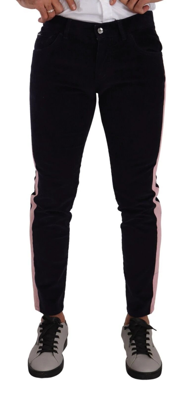 Dolce & Gabbana Blue Corduroy Cotton Stretch Skinny Jeans by Dolce & Gabbana