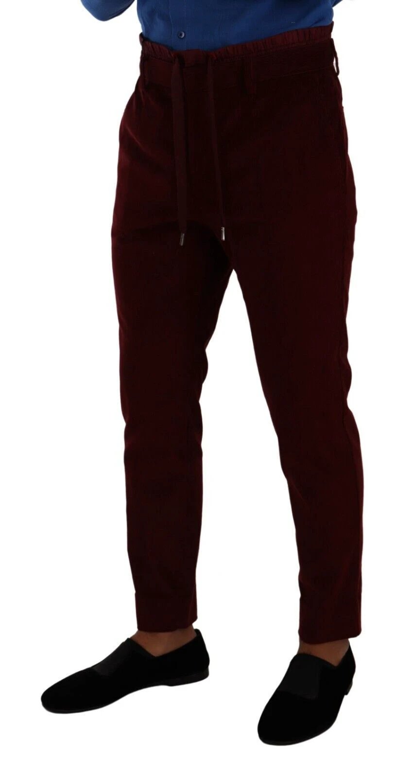 Dolce & Gabbana Bordeaux Velvet Mens Formal Trouser Dress Pants by Dolce & Gabbana