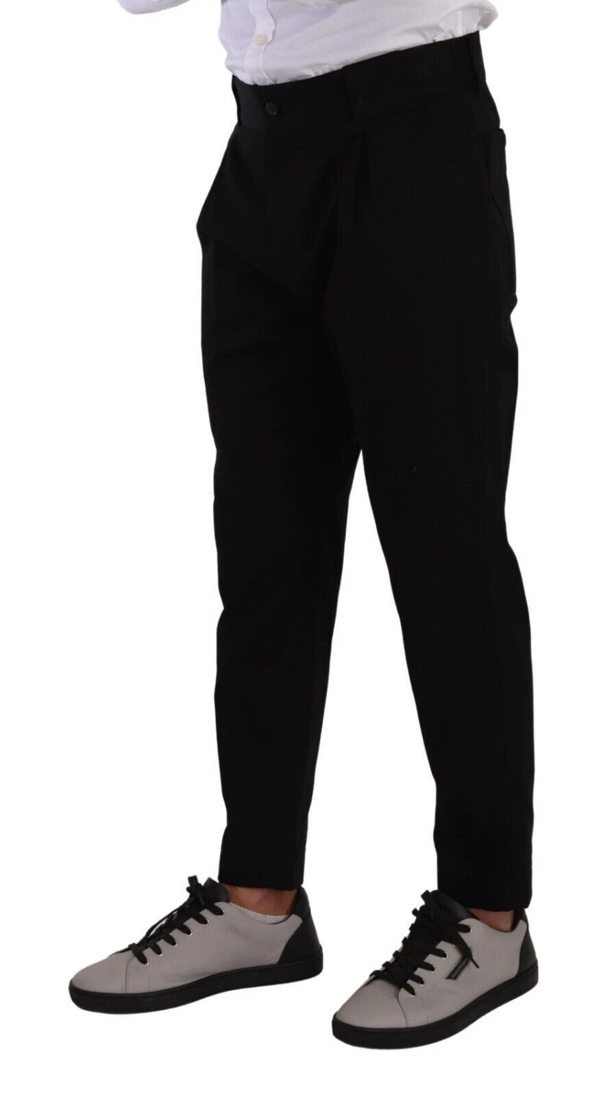 Dolce & Gabbana Black Cotton Stretch Chinos Trouser Jeans by Dolce & Gabbana