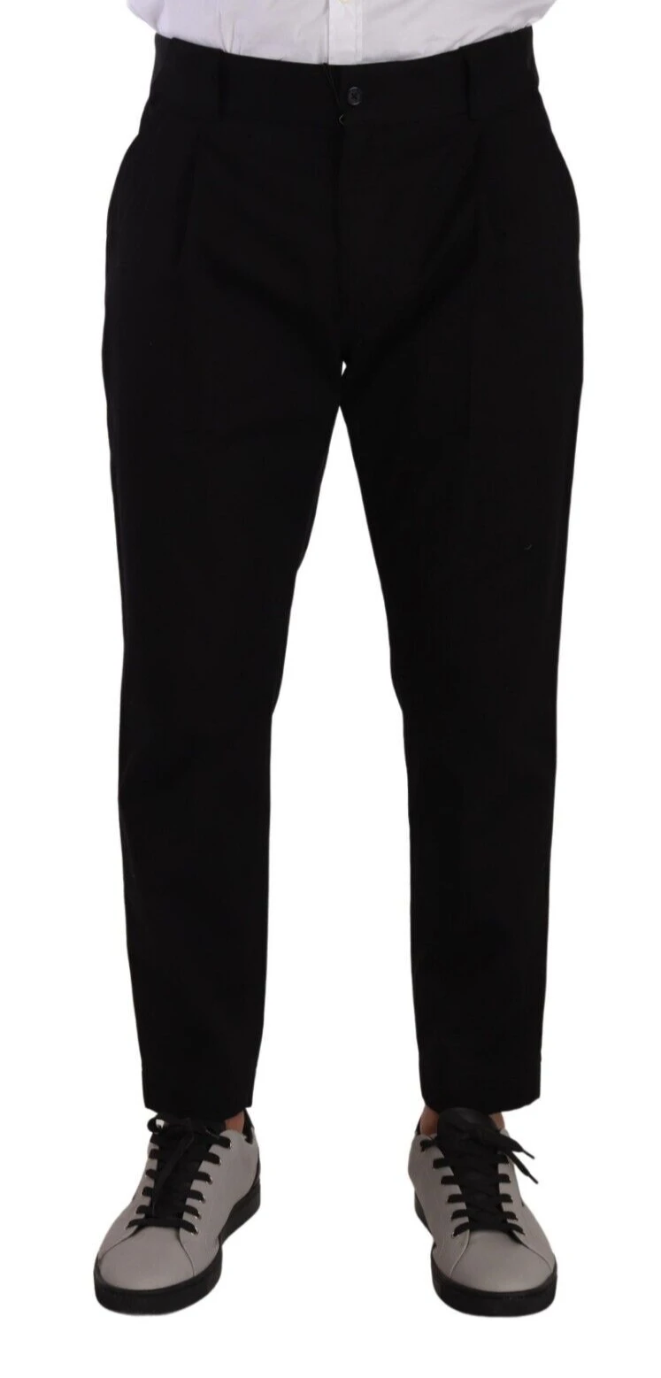 Dolce & Gabbana Black Cotton Stretch Chinos Trouser Jeans by Dolce & Gabbana