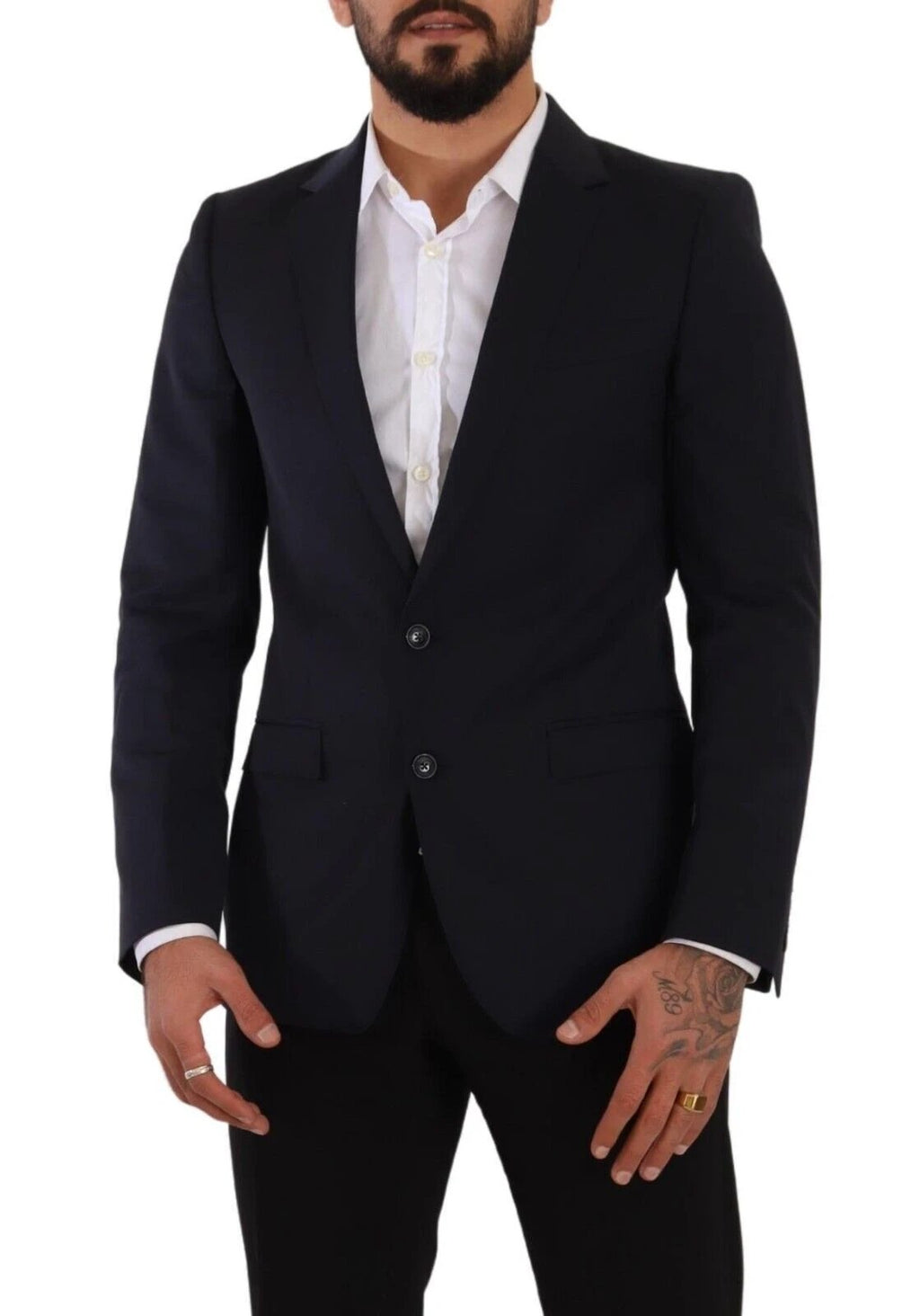 Dolce & Gabbana Dark Blue Single Breasted Coat MARTINI Blazer by Dolce & Gabbana