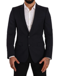 Dolce & Gabbana Dark Blue Single Breasted Coat MARTINI Blazer by Dolce & Gabbana