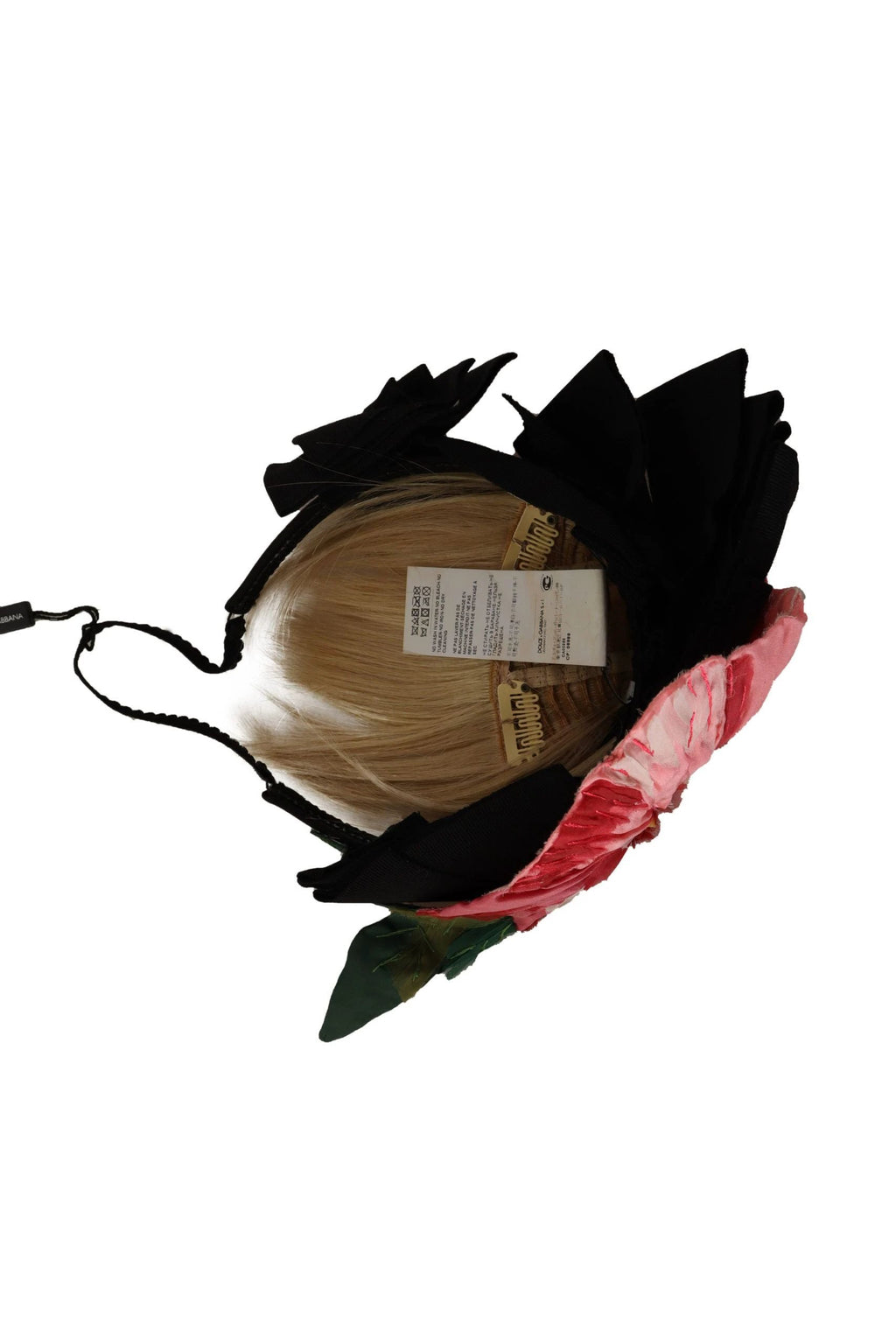 Dolce & Gabbana Black Silk White Hair Parrucchiera Diadem Headband by Dolce & Gabbana