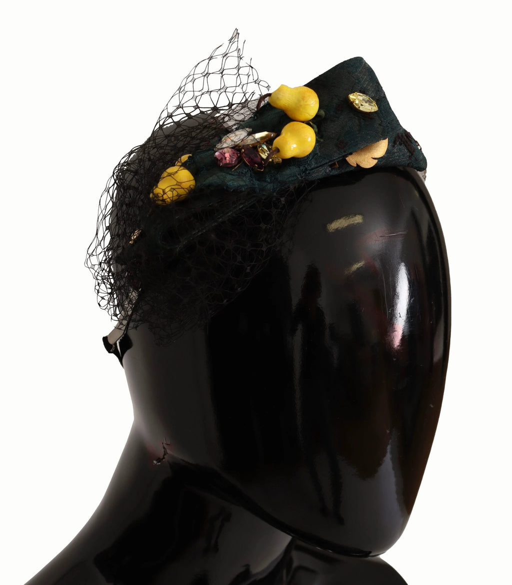 Dolce & Gabbana Purple Crystal Diadem Headband Lemons Sicily Tiara by Dolce & Gabbana