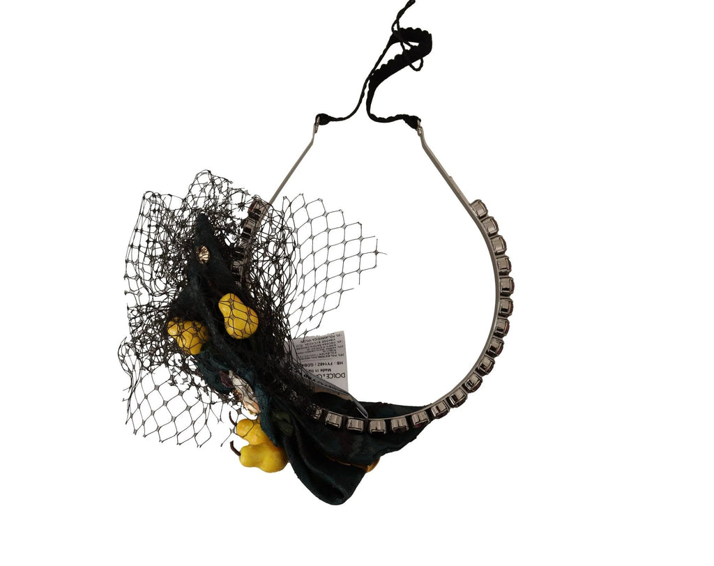 Dolce & Gabbana Purple Crystal Diadem Headband Lemons Sicily Tiara by Dolce & Gabbana