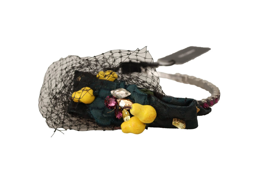 Dolce & Gabbana Purple Crystal Diadem Headband Lemons Sicily Tiara by Dolce & Gabbana