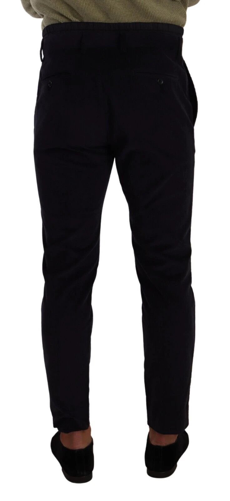 Dolce & Gabbana Blue Cotton Skinny Corduroy Trouser Pants by Dolce & Gabbana